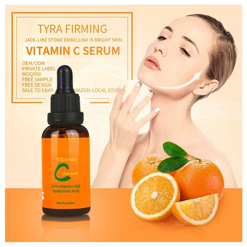 Private Label 20% Vitamin C&E Hyaluronic Acid Serum Whitening Face Vitamin C Serum