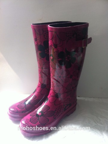 wholesale trendy clear women rain boots rubber boots