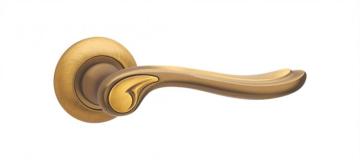 Polished front external modern door lever handles