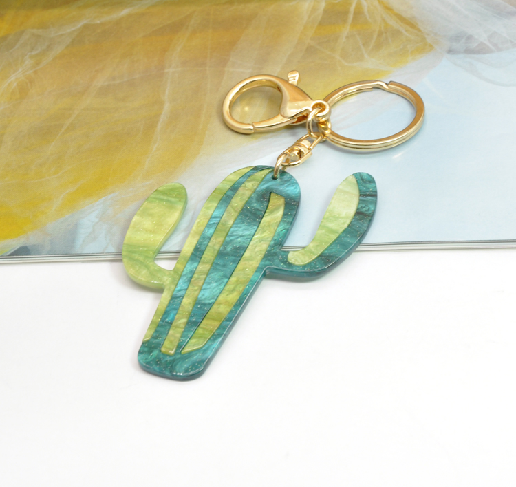 Fashion Resin Tree style key chain for women colorful acrylic keychain custom