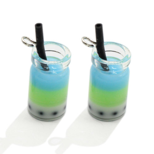 Resin Pearl Milk Tea Charms Colorful Milk Tea Bottle Pendants For Jewelry DIY Handmade Earrings Bracelet Necklace Decor