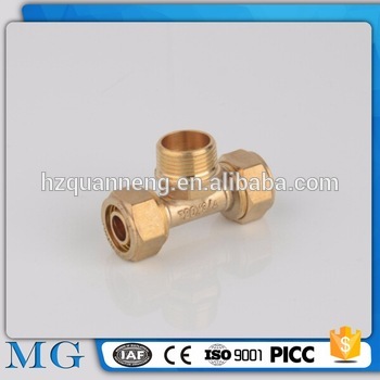 wholesale union brass fitting angle valve brass tee fitting