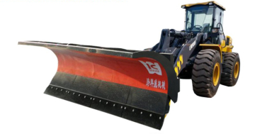 Heavy snow pushing shovel