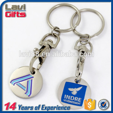 Brand new metal trolley coin keyring