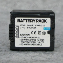 High Quality Replacement Camera Battery for Panasonic VW-VBG070 Battery, China Factory Price