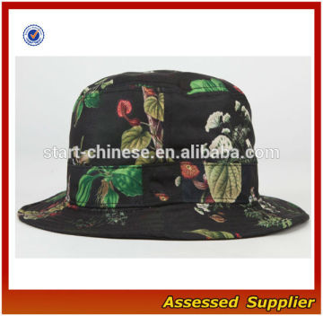 XY856/ Custom floral cotton bucket hat/ floral printing bucket hat