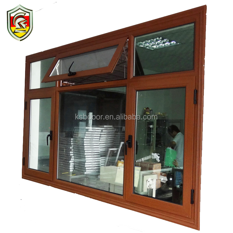 5mm double clear glazed aluminium frame powder coated awning window