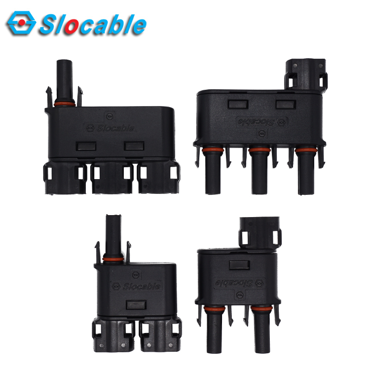 Slocable High Quality PPO Insulation DC 1500V Solar Branch Connector for Solar Power