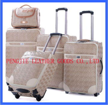 PU aluminum princess luggage bag trolley bag