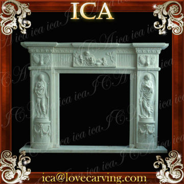 sculpture stone fireplace mantel,sell fireplace mantel for interior decorationLSA0005                        
                                                Quality Assured