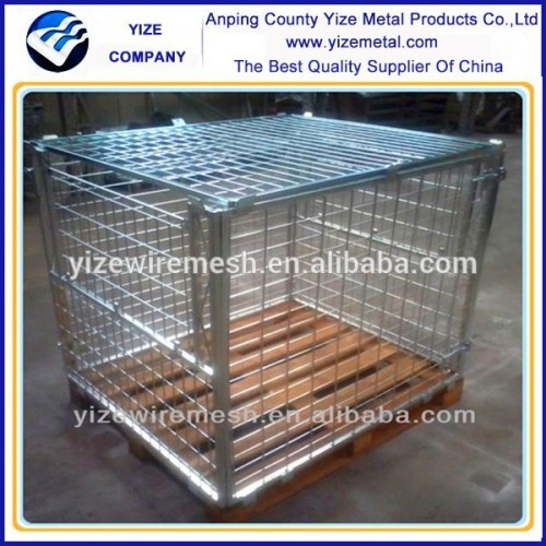Heavy duty galvanized metal storage cage/Wire container storage cage for supermarket (manufacturer)