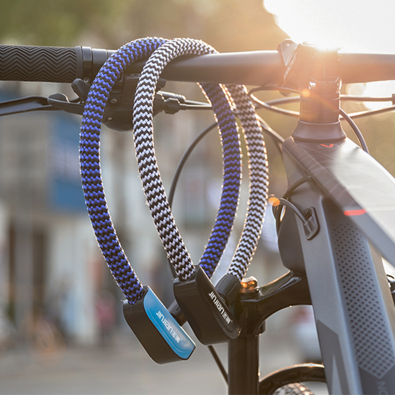 New design fashion style webbing cloth cover lock bicycle bike cable lock 10 x 650 mm