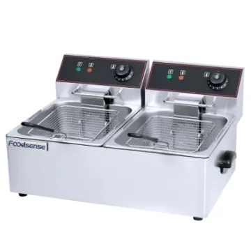 Hotpoint 2-Tank 2-Basket Commercial Stainless Steel Multi Cookers with Electric Fryer Used