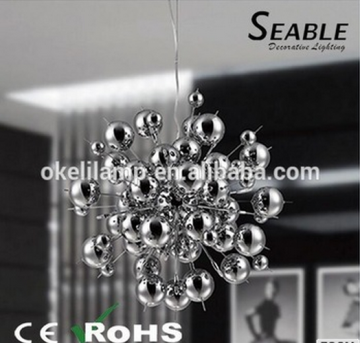 Silver color glass pendant light/glass ball pendant lamp