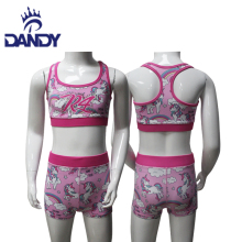 Sublimated custom print training sport bra and short