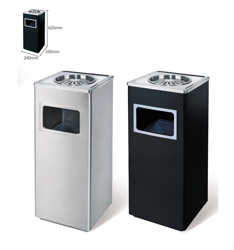 Commercial stainless steel classified garbage can /garbage bin/Ashtray stand