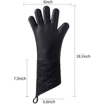 Heat Resistant Gloves BBQ Kitchen Silicone Oven Mitts