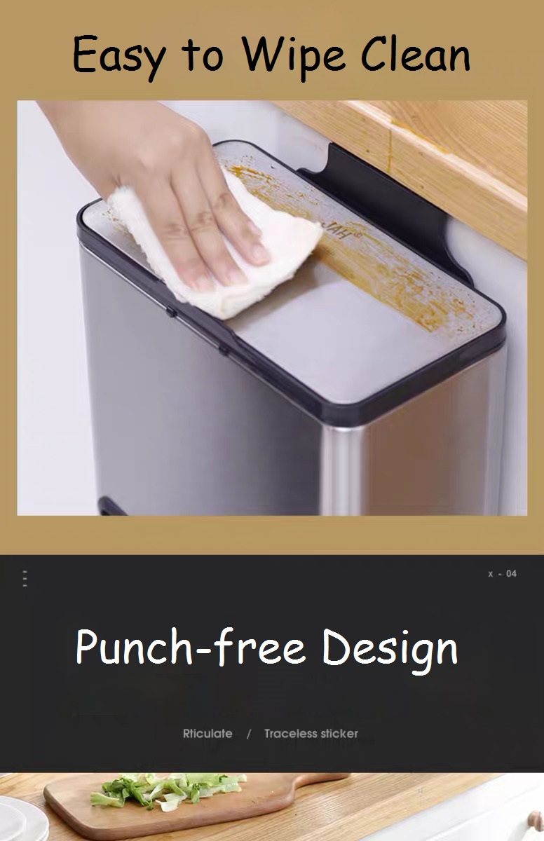 Punch-free In-cabinet Rubbish Bin