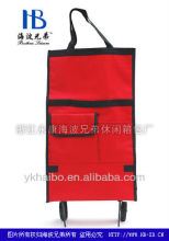 folding shopping bag with wheels, wheeled bag
