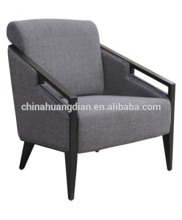 italian fabric cushion wood frame armchair HDAC901