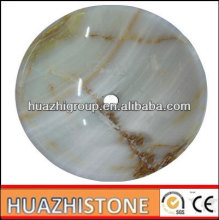 Best quality white onyx hairdressing salon wash basins