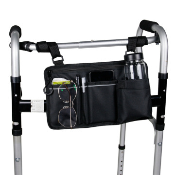 Rolling Universal Wheelchair Cup Holder and Storage Pouch