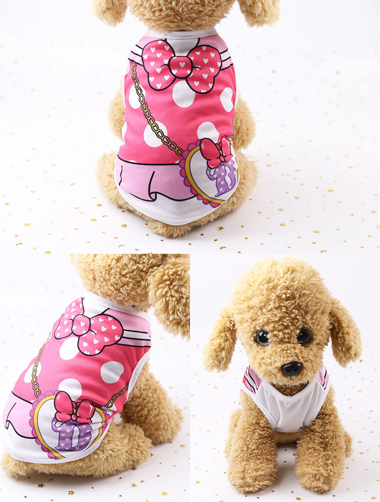 Hot Sell Wholesale Pet Vest Summer Teddy Bichon Beautiful Dog Clothes Cat Clothes Mesh Breathable Vest