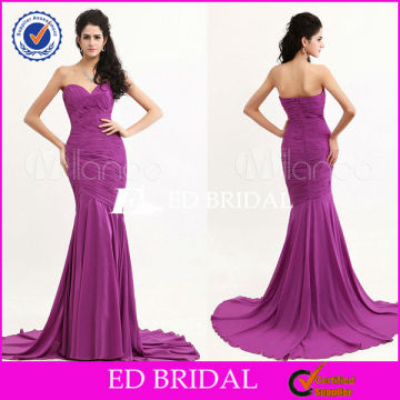 YW262 Elegant Sweetheart Neckline Pleated Mermaid Cut Elegant Full Figure Evening Dresses