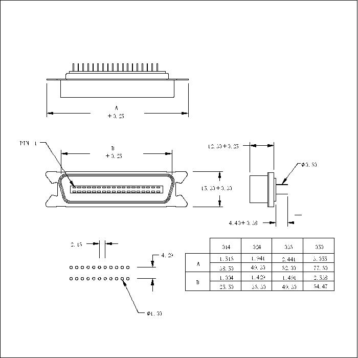 57CR-MXXXX01 2.16mm Centronic Right Angle Male With L Shape Plate