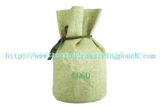 Eco Friendly Burlap Jute Drawstring Pouch Bags With Cotton