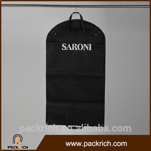 High quality non woven black garment packaging bag