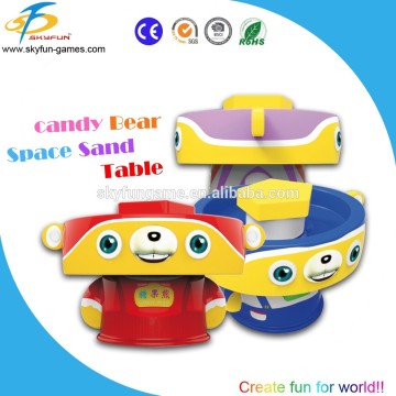 arcade game machine candy bear sand art table/kids table sand with music sounds