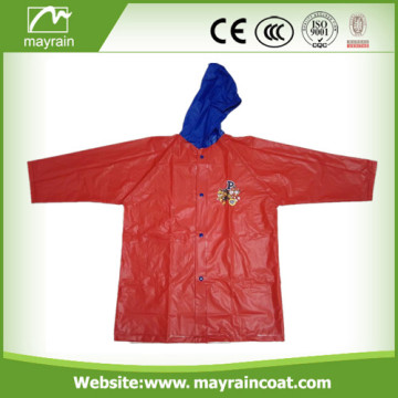Red Color PVC Kids Raincoat