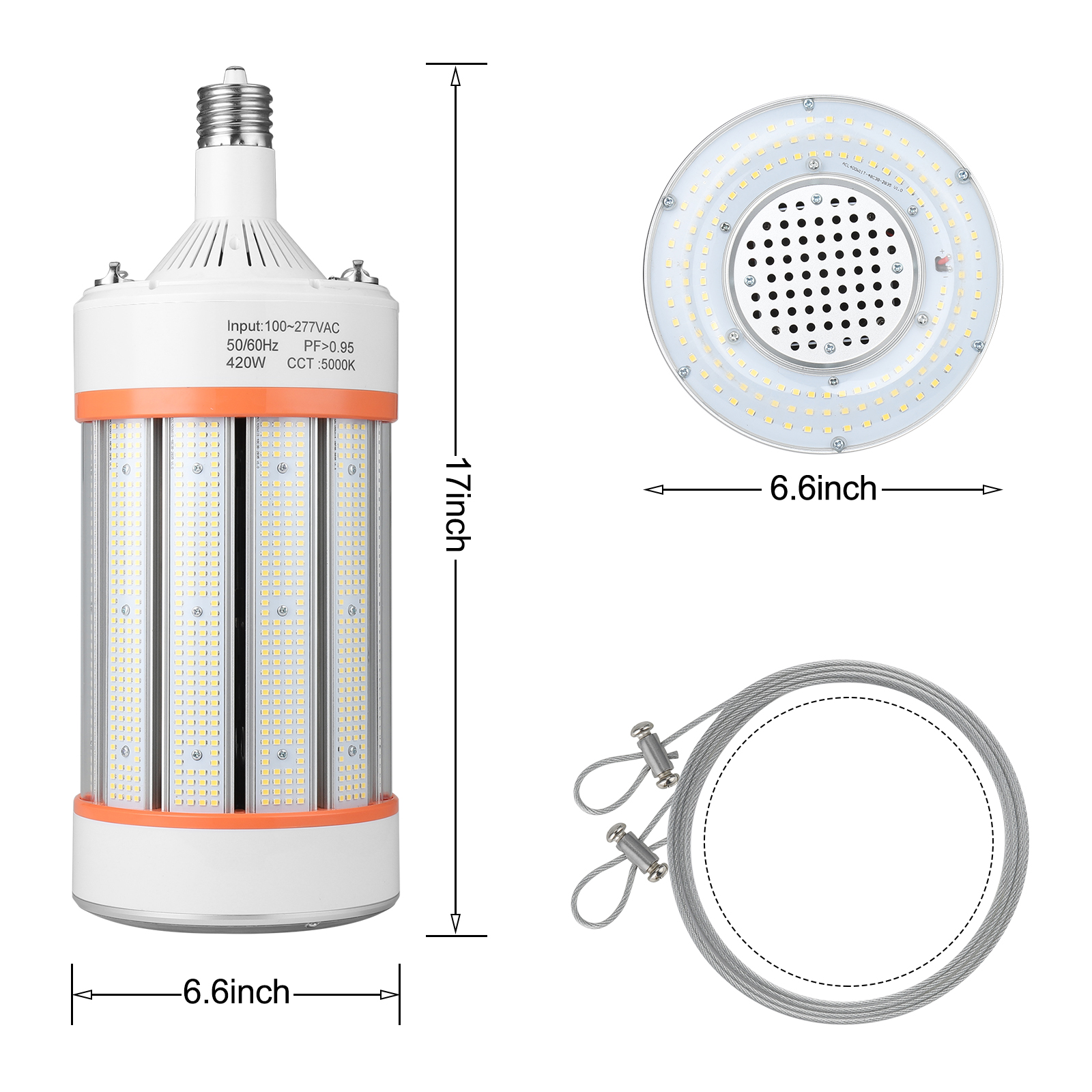 150Watt 420W led work light 360 degree work led light with sling rope outdoor cob work light 360 degree IP67