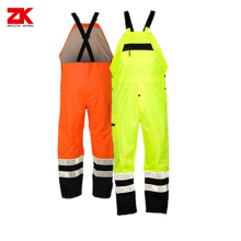 Water Resistant safety bib pants  with Reflective
