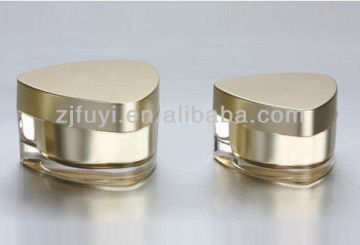 Triangle-shaped Plastic Acrylic Cosmetic Jar