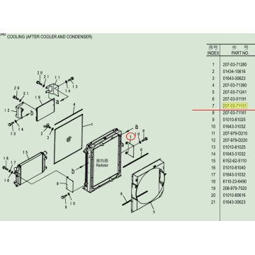 Frame 207-03-71151 voor Komatsu PC340NLC-7K