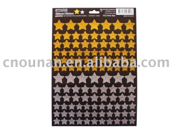 Stars Glittered Sticker