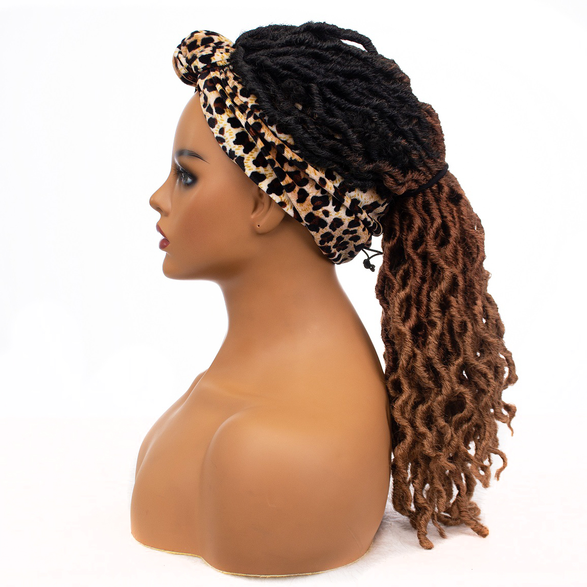 Ombre Brown Braided Head Band Wigs For Women Wholesale Prices African Long Braiding Hairband Headband Wig Synthetic Hair Wigs