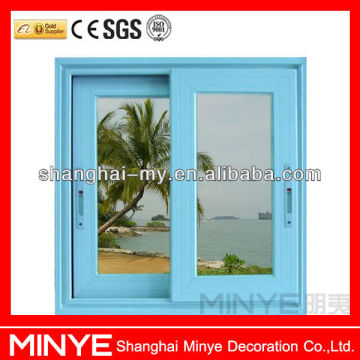 Chinese construction aluminum frame tempered safety glass sliding window/slide window factory in Shanghai