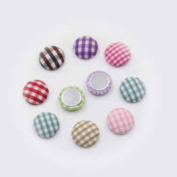 Women's Overcoat Fabric Cover Snap Fastener Buttons