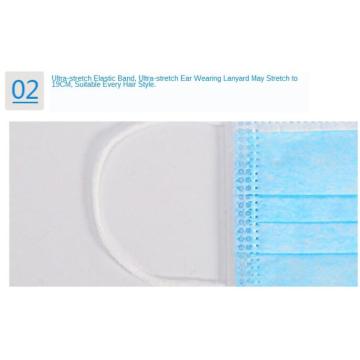 3-layer disposable surgical facemask with earhook