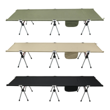 Oem Multifuncional Ultralight Aluminium Alloy Adjustable Height Single Folding Outdoor Portable Camping Bed Cot For Nap
