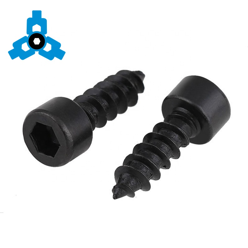 Hexagon Socket Cap Head Black Carbon Steel Self Tapping Screws For Audio OEM Stock Support
