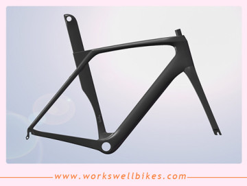 Good quality Aero  Carbon Fiber Road Bike Racing Vbrake Frame accept book