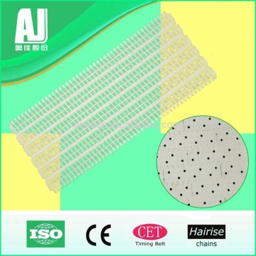 Perforated plate white food grade conveyor belt