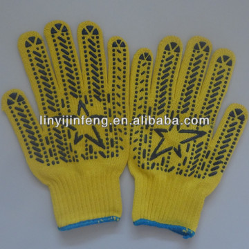 customized pvc dotted gloves cotton knit gloves