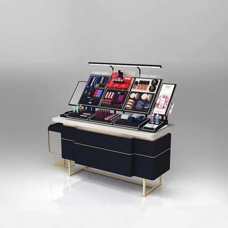 Makeup Shop Fitting Cosmetic Shop Furniture Professional Stand Display Counter