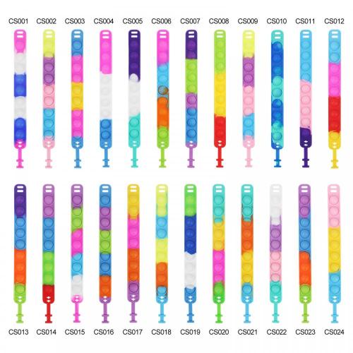 실리콘 Fidget 장난감 내구성 아이가 팔찌를 터지고 있습니다