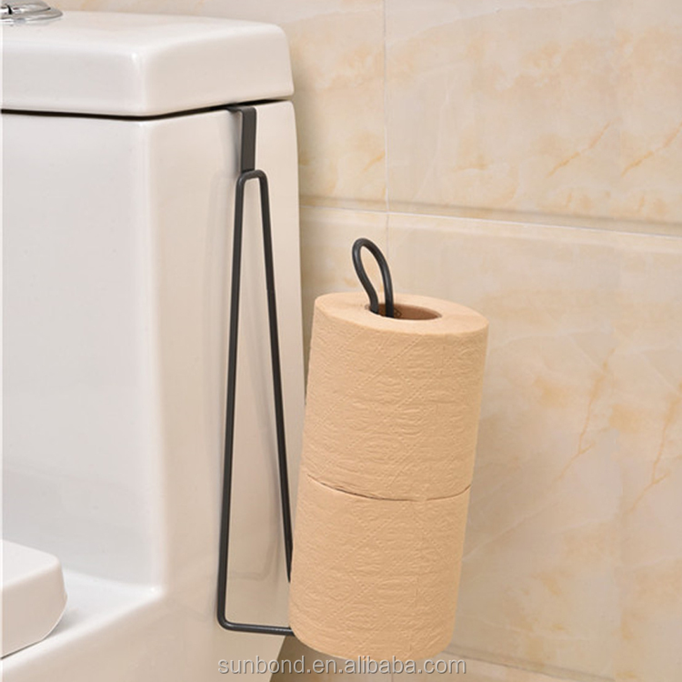 Metal Steel Wire Over The Tank Toilet Tissue Paper Roll Holder Dispenser and Reserve for Bathroom Storage and Organization